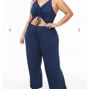 Forever21 Rushed cami cut out jumpsuit